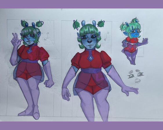 A character sheet of my OC, Celeste!