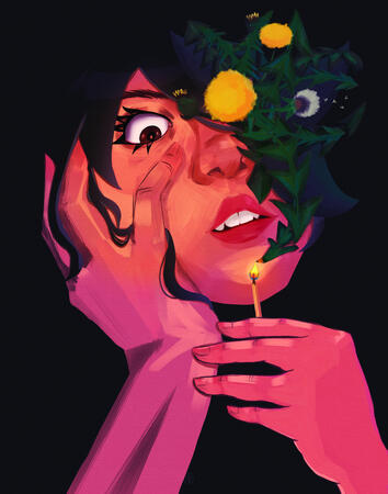 digital illustration that was selected to be featured in the 2025 PCC Student Jury show